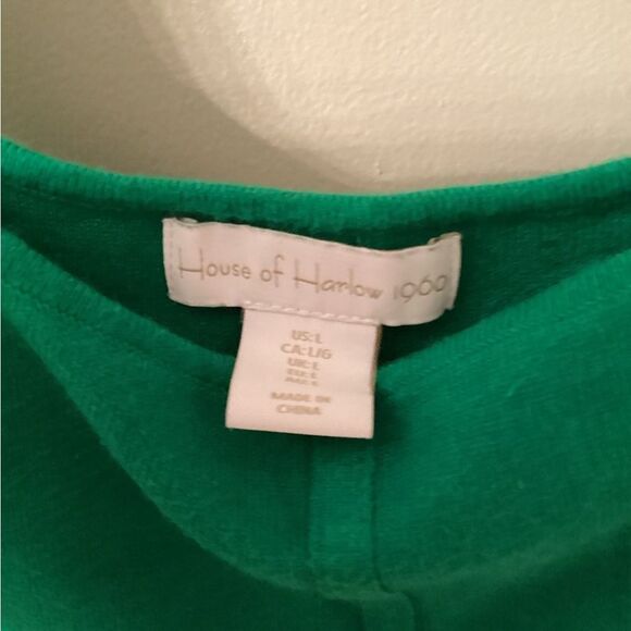 HOUSE OF HARLOW 1960 SIZE LARGE KELLY GFEEN CROPPED KNIT TANK TOP - Picture 6 of 7